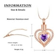 thumbnail image 3 of Crystal Heart Memorial Cremation Jewelry for Ashes Urn Necklace Lockets for Cat Ashes Holder Keepsake Pendent for Ashes and Chain, 3 of 7