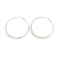 thumbnail image 4 of 304 Stainless Steel Hoop Earrings Stainless Steel color 51x5mm, 4 of 5