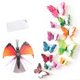 thumbnail image 1 of Labymos 12Pcs Wall Stickers Double-layerd PVC Butterfly Shape Wall Decal Sticker Home Living Room Nursery, 1 of 7