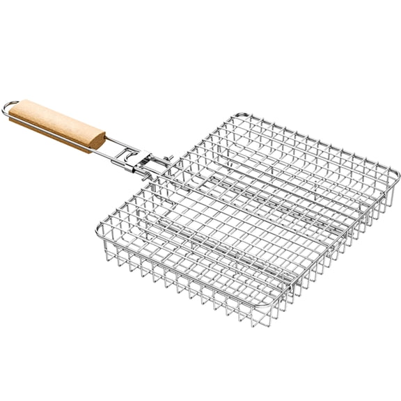 LazySpin Grill Basket, BBQ Grill Basket Rustproof Stainless Steel Nesting Grilling Basket