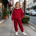 thumbnail image 3 of FAIWAD Boys Girls 2 Piece Outfits Hooded Sweatshirts Jogger Pants Athletic Sweatsuit Sets with Pockets, 3 of 9