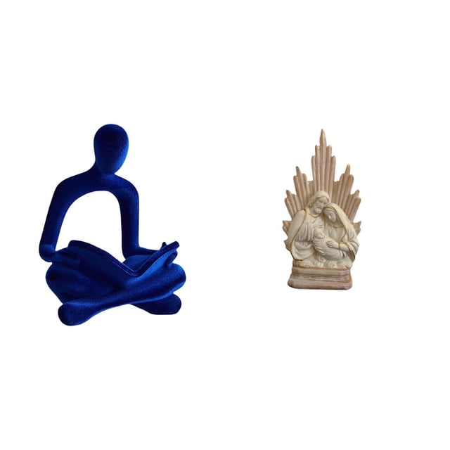 Figura de pensador abstracto,Estatua de pensador abstracto,decoración para el hogar,Estatua católica,Colección de figuritas de la Sagrada Familia,Escultura católica de la Santísima Virgen
