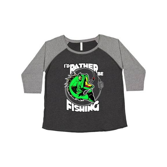 Inktastic I'd Rather Be Fishing Women's Plus Size T-Shirt