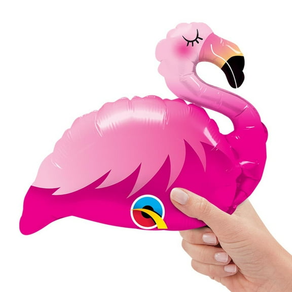 14 inch Mini Pink Flamingo (Air-Fill Only) Foil Mylar Balloon - Party Supplies Decorations