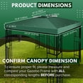 thumbnail image 6 of Gazebo Cover Replacement Canopy Top 10x10 Ft (3m x 3m) - Double Tier Top Canopy Cover Replacement with UV30+, Dirt, Water Resistant for Outdoor, Sunshade, Garden, Patio, Pavilion (Green), 6 of 8