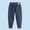 Navy, variant on BRGZLK Boys Girls Fleece Lined Sweatpants Kids Winter Fashion Solid Color Velvet Warm And Elastic Waistband Ankle Binding Basic Pants Green 5-6 Years