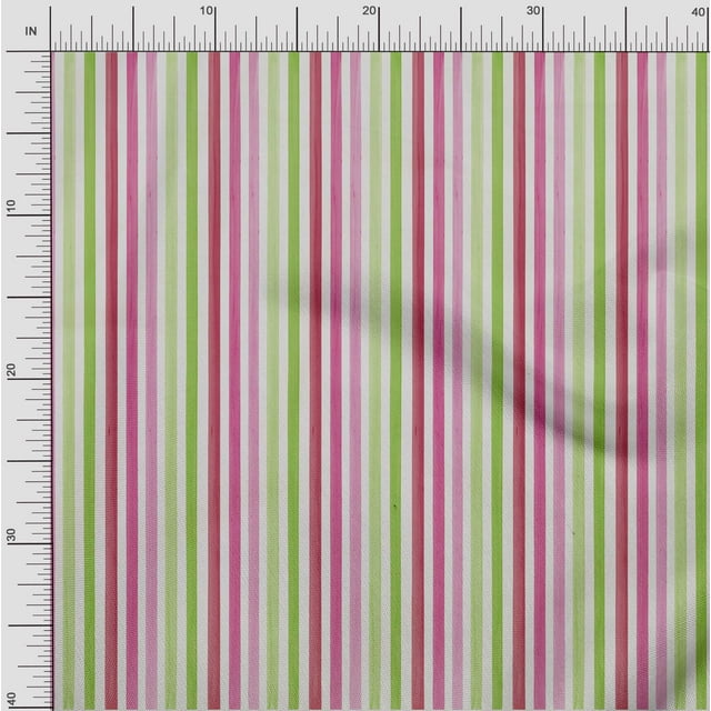 oneOone Tissu Georgette Viscose à Rayures par Yard 42 Pouces de Large
