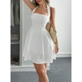 thumbnail image 2 of Women's Halter Neck Summer Mini Dress 100% Polyester fabric Lightweight With Zipper And Partially Lined For Daily Wear, 2 of 10
