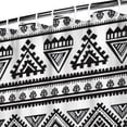 thumbnail image 4 of Small Stall Narrow Shower Curtain 36"W x 72"L – Tropical Bohemian Leaves, Mid-Century Abstract Boho Botanical Bathroom Decor, Vintage Floral Palm Leaf Pattern, Rustic Tribal Folk Style, 4 of 5