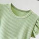 thumbnail image 4 of Vestido de Manga Larga una Línea para las Mujeres Suave Color Sólido Moda Casual Cuello Redondo Manga Corta, 4 of 7