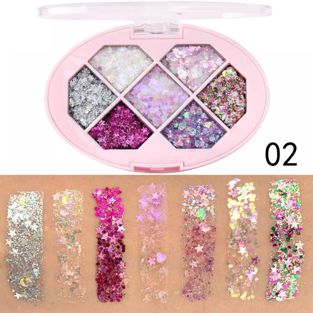 7 Colors Glitter Shimmer Matte Eyeshadow Makeup Palette Pallet,Pressed