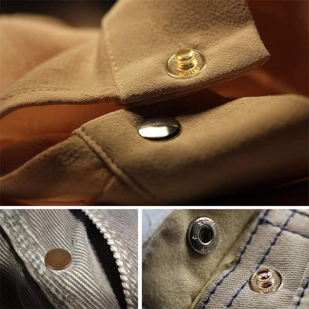 QccHieUs Leather Garment Metal Snap Fastener Button Set 4 Colors Snap Buttons for Garment Repairing Jewelry Professional Multipurpose 12mm Durable