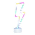 thumbnail image 6 of BrightSide 13" Lightning Shaped LED Neon Table Light, Multicolor, Battery-Powered, 6 of 7