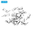 thumbnail image 3 of Uxcell 12 x 3 mm Screw Eye Pins Peg Bail, 20Pcs Stainless Steel Cup Eyelet Screw Eye Pins for Jewelry Making, Silver, 3 of 6