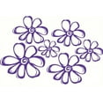 thumbnail image 5 of Flower Deco2 Girls Room 6Pc Wall Vinyl Sticker Decal 8in - 4in Purple, 5 of 5