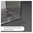 thumbnail image 7 of Brushed Frameless Shower Door Aluminum Deep U-Channel for 3/8" Thick Glass - 95 in long, 7 of 7