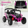 thumbnail image 3 of Honeyjoy 12V Kids Ride On Car Battery Powered Electric Remote Control LED Lights Music Rose Red, 3 of 10
