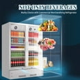 thumbnail image 6 of Chingoo 38'' Commercial Beverage Refrigerator with Glass Door, 17 Cu.ft Commercial Display Fridge with Adjustable Shelves Silver, 6 of 9