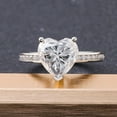 thumbnail image 5 of solitaire jewels 2CT Heart Moissanite Solitaire Engagement Ring For Women, 18K Rose Gold, 5 of 7