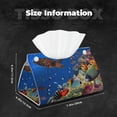 thumbnail image 6 of Goofa Colorful Coral Reef Pattern Triangle Square Tissue Box Cover, Modern PVC Leathe Facial Paper Holder,Decorative Holder/Organizer for Bathroom Vanity Countertop, 6 of 9