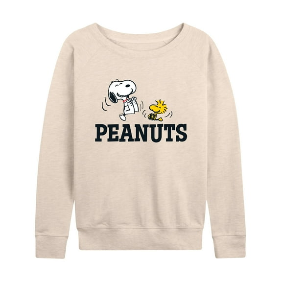 Peanuts - Snoopy And Woodstock - Women's Lightweight French Terry Long Sleeve Shirt