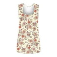 thumbnail image 4 of Buigttklop Summer Tank Tops for Women Sleeveless Square Neck Beach Praty Shirts Vacation Floral Print Shirt, 4 of 6