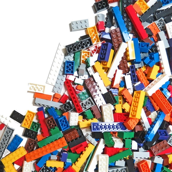 Play Platoon 6 Pound Bulk Building Bricks Set- 10 Classic Colors Bulk Building Blocks Play Set, Generic Brick Parts, for Boys and Girls, Classic