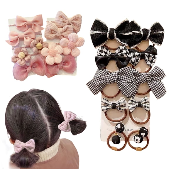 20Pcs Decorative Fabric Hair Ties For Girls Gentle Hair Bands Stylish Headwear For Sensitive Scalp And Thin Hairs
