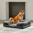 thumbnail image 6 of EDX Dog Bed 28"x23" Orthopedic Dog Sofa Bed Medium, Supportive Foam Pet Couch Bed with Removable Washable Cover, Grey, 6 of 10