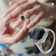 thumbnail image 1 of XWSHYW Anillos Damas Moda Diamante Completo Diamante Redondo Regalo de Boda 1 Pieza, 1 of 6
