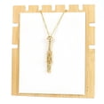 thumbnail image 1 of Collar con colgante tejido de malla de bambú y metal de acero inoxidable ajustable, 1 of 6