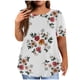thumbnail image 2 of Fiudx Ofertas Relámpago Top de Manga Corta para Mujer, Informal, de Gran Tamaño, con Cuello Redondo, Sexy, con Estampado Degradado, para Verano, 2 of 6