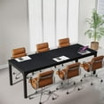 thumbnail image 1 of Tribesigns 78.74-Inch Large Black Conference Room Table, Modern Office Meeting Seminar Desk with Metal Legs and Adjustable Foot Pads, Seats 6-8, Only Table Included, 1 of 5