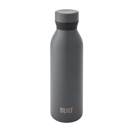 Built 18-Ounce Cascade Double Wall Stainless Steel Water Bottle in Gray