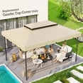 thumbnail image 2 of Outsunny Toit de Rechange pour Pavillon à Double Toit 13'x10 Pieds Beige, 2 of 10