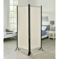 thumbnail image 2 of Proman Products FS17182 Galaxy II Indoor/Outdoor Room Divider (2-Panels, 24" with Panel), Water Repellent Fabric, Metal Frame, 50.25" W x 12" D x 71" H, Beige, 2 of 7