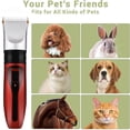 thumbnail image 5 of Low Noise Rechargeable Wireless Pet Grooming Tool, Professional Dog Grooming Clipper with Comb Guide and Scissors, Suitable for Dogs, Cats and Other Pets, 5 of 7
