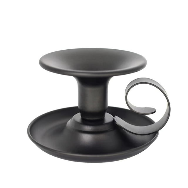 2 paquetes de candelabros de hierro negro con asa Watebac, candelabro cónico de hierro Candelabros simples para cenas, fiestas