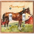 thumbnail image 1 of Metal Light Switch Plate Cover Cute Countryside Horse Animal Farm ANM004, 1 of 13