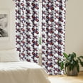 thumbnail image 2 of Ambesonne Airplane Window Curtains, Grid Inspired Background, Each 28" W x 84" L, Dark Sky Blue Burgundy, 2 of 3