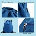thumbnail image 4 of Drawstring Backpack Sports Bag With Front Zipper Pocket And Inner Pocket Sack, 4 of 6