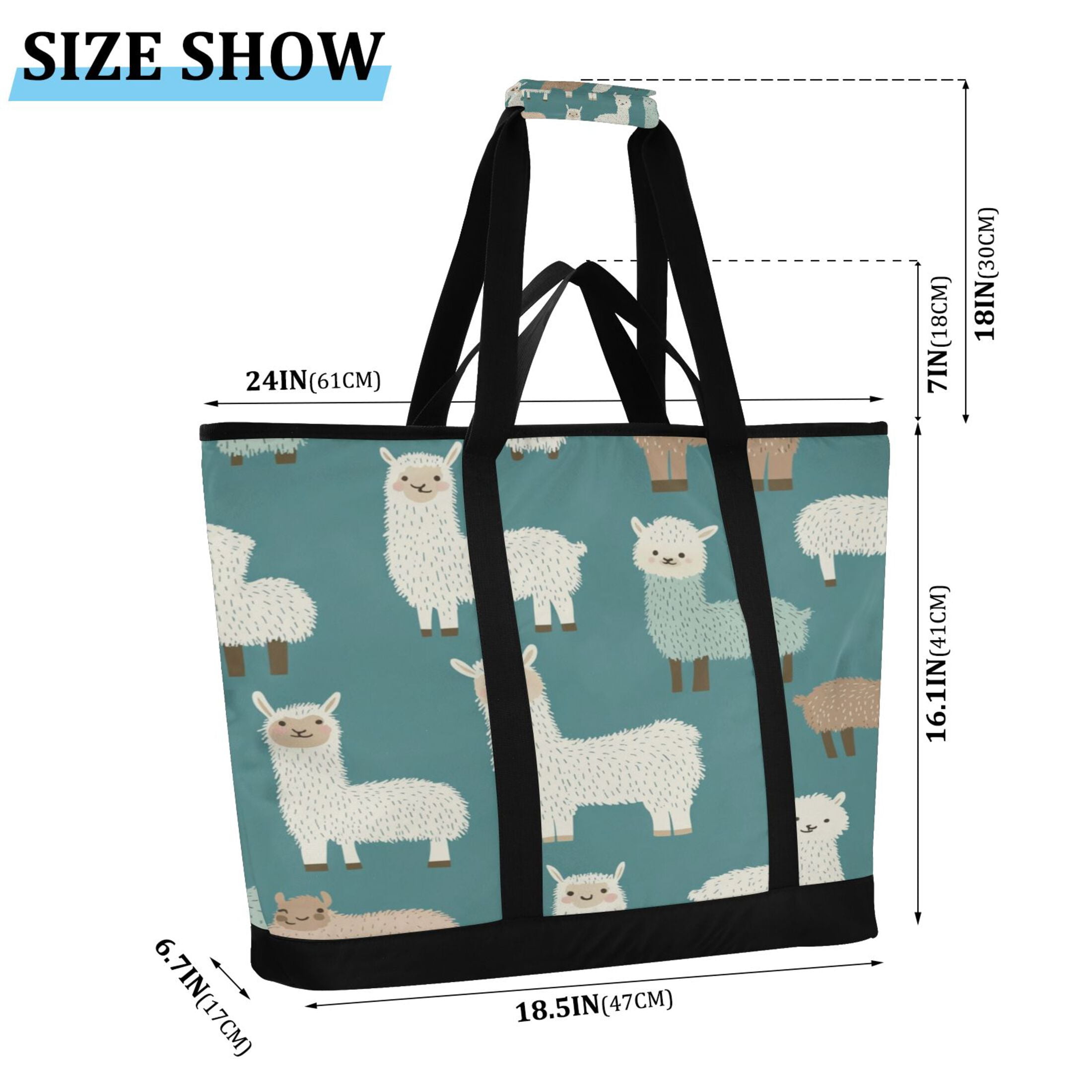 Large Hand-held Ice Pack Picnic Bag Insulation and Refrigeration Suitable for Shopping Picnics and Camping Super Cute Lamb