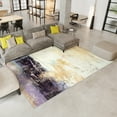 thumbnail image 3 of Aubergine II Washable Abstract Art Area Rug size 8'x10', Power-loomed, Heavenly Softness with Non-Slipping Backing, 3 of 7