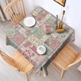 thumbnail image 2 of Pioneer Flower Floral Print Pattern Square Tablecloth,Waterproof Square Table Cover,Wipeable Spillproof Washable Table Cover for Home Kitchen Party Decor 60"x60"(152x152cm), 2 of 6