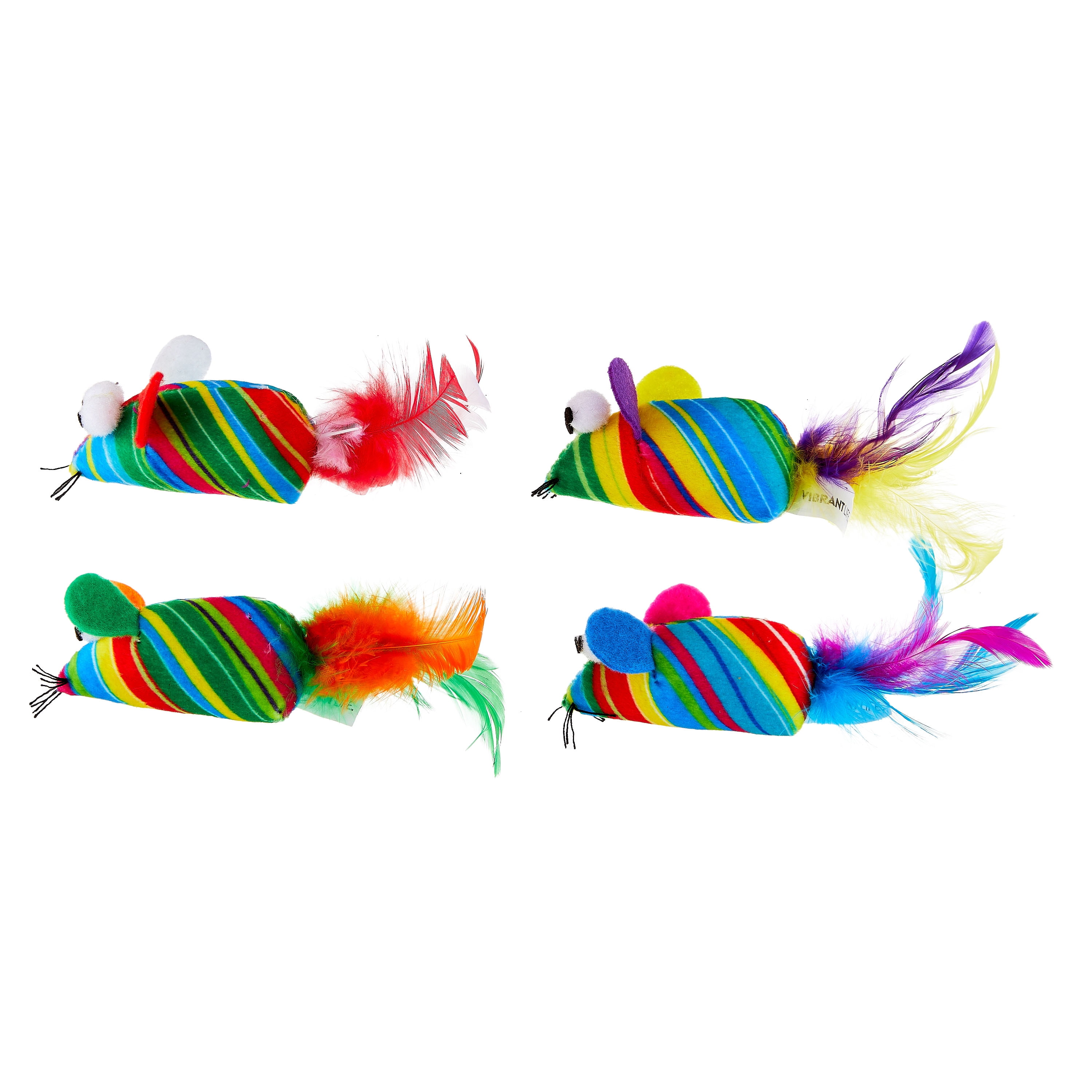 Vibrant Life Feather Mouse Cat Toy, Color May Vary