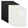 thumbnail image 1 of Uxcell 12 piezas de hojas de fieltro autoadhesivas de 11.8x7.9 pulgadas para manualidades y artes, negro, blanco, 1 of 5