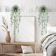 thumbnail image 5 of JASGARDE 2Pcs Hanging Fake Plants, Artificial Decor Faux Potted Eucalyptus Plants for Boho Bathroom Home Office Desk Wall Shelf Bookcase Accessories Decor Indoor, 5 of 6