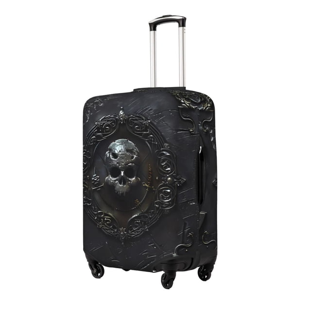 Fotbe Ornate Dark Skull Book Funda Protectora para Equipaje, Antirrayones y Resistente a la Suciedad, Compatible con Maletas de 18 a 32 Pulgadas-Large