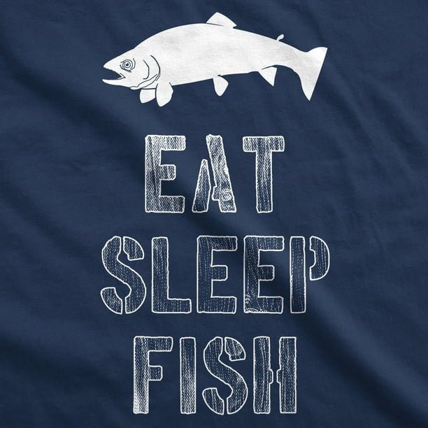 Youth Eat Sleep Fish T Shirt Funny Fishing Tee for Kids