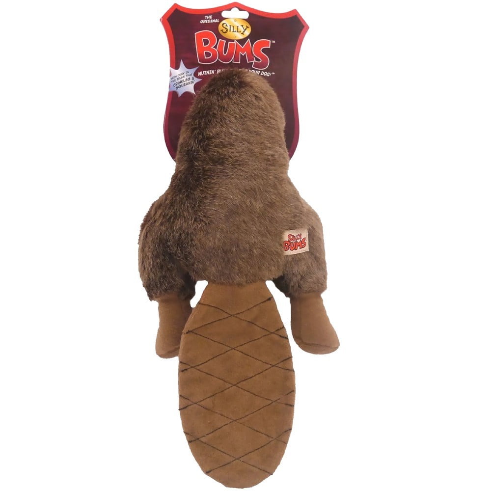 Silly Bums Plush Dog Toy with Squeaker, Assorted